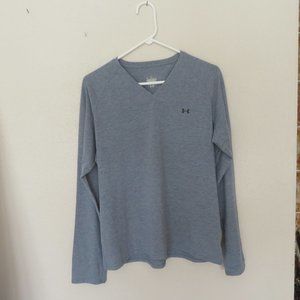 Under Armour Blue V-Neck Shirt Size XL